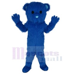 Navy Blue Fluffy Bear Mascot Costume Animal