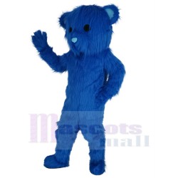 Navy Blue Fluffy Bear Mascot Costume Animal