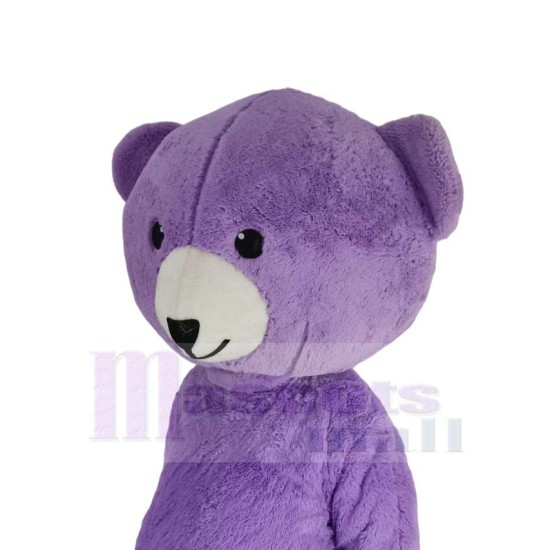 Purple Plush Teddy Bear Mascot Costume Animal