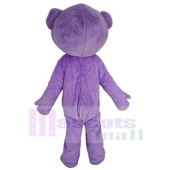 Purple Plush Teddy Bear Mascot Costume Animal