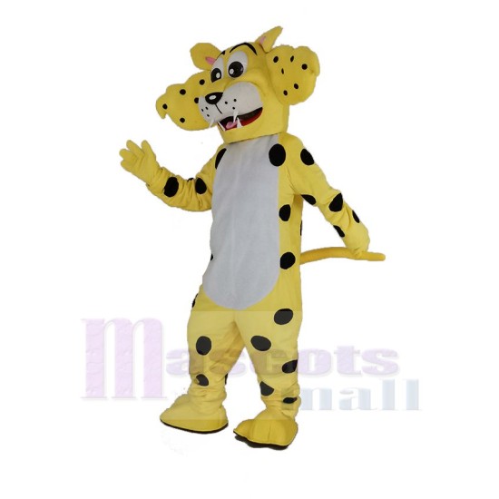 Funny Yellow Cheetah Mascot Costume