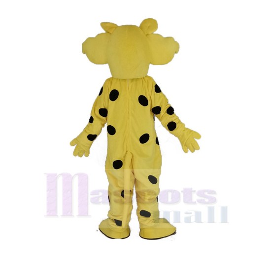 Funny Yellow Cheetah Mascot Costume