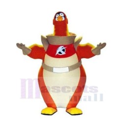 Orange Astronaut Penguin Mascot Costume Animal