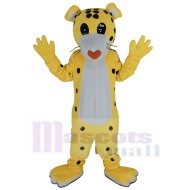 Guépard Léopard Costume de mascotte avec Nez d'Amour Rouge Animal