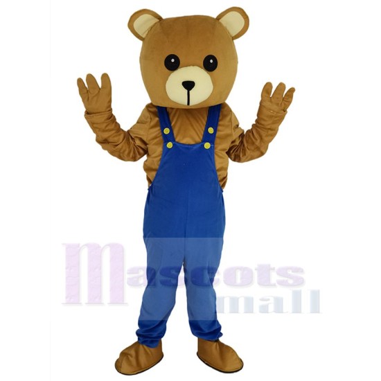 Friendly Brown Teddy Bear Mascot Costume Animal