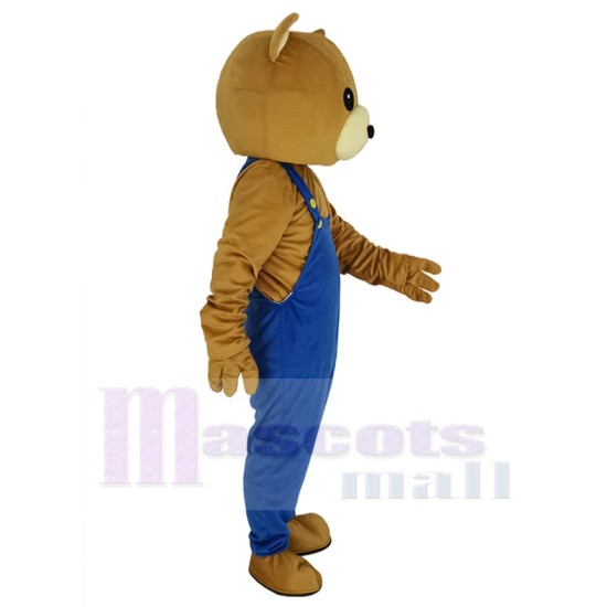 Friendly Brown Teddy Bear Mascot Costume Animal