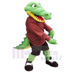 Alligator Costume de mascotte dans Chemise marron Animal