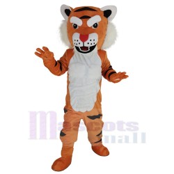 Orange Tiger Mascot Costume Animal with Red Nose