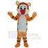 Orange Tiger Mascot Costume Animal with Red Big Nose