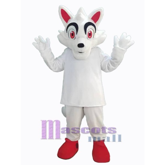 Loup blanc Mascotte Costume Animal 