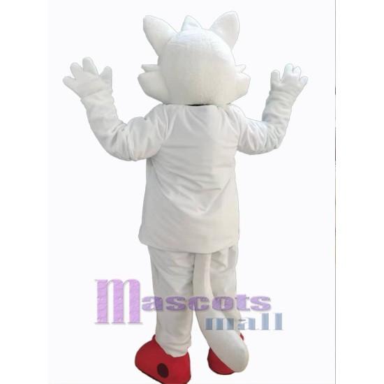 White Wolf Mascot Costume Animal