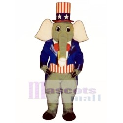 Éléphant patriotique mignon Mascotte Costume