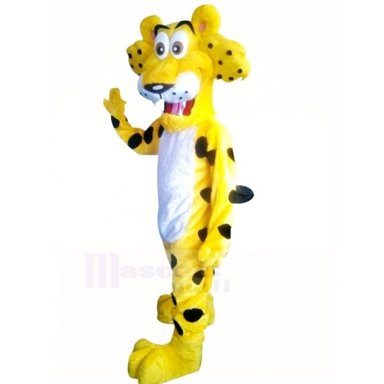 Funny Cheetah with Big Eyes Mascot Costume