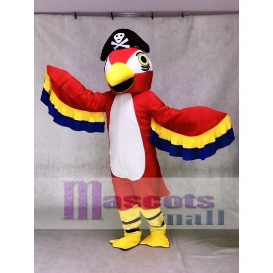 Red Pirate Parrot Mascot Costume