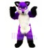 Purple Wolf Husky Mascot Costume