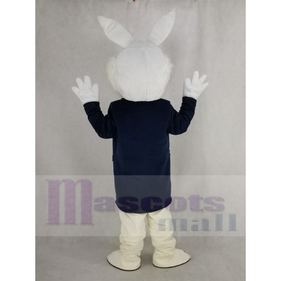 Rabbit in Blue Suit Easter Bunny Mascot Costume