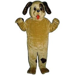 Brown heureux chiot costume de mascotte