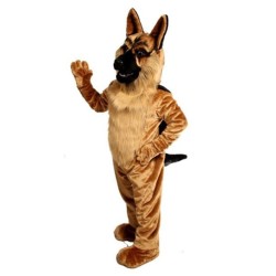 Friendly German Shepherd Black Back Dog Mascot Costume