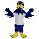 Royal Blue Falcon Eagle in White T-shirt Mascot Costume