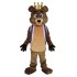 King Billy Bob Bear with Purple Vest Mascot Costume