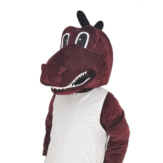 Red Dragon Athlete in White T-shirt Mascot Costume