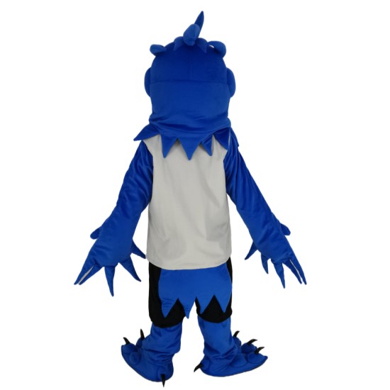 Royal Blue Phoenix Mascot Costume Animal in Black Shorts