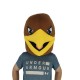 Fierce Brown Eagle Mascot Costume Animal Head Only