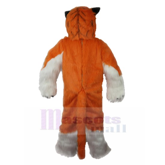 Long-haired Orange and White Tiger Mascot Costume Fursuit