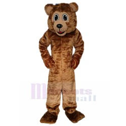 Smiling Brown Bear Mascot Costume with Big Eyes Animal