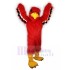 Hairy Red Eagle Mascot Costume with Black Feather Animal