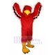 Hairy Red Eagle Mascot Costume with Black Feather Animal