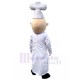 Smiling Experienced Chef Mascot Costume with Beard People