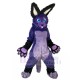 Furry Purple Easter Bunny Rabbit Mascot Costume Animal