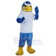 Resentful Blue Eagle Mascot Costume in White T-shirt Animal