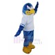 Resentful Blue Eagle Mascot Costume in White T-shirt Animal