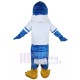 Resentful Blue Eagle Mascot Costume in White T-shirt Animal