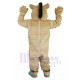 Grinning Khaki Horse Mascot Costume Animal