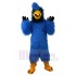 Furry Blue Eagle Mascot Costume with Black Face Animal