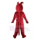 Wine Red Wolf Mascot Costume with Long Ears Cartoon