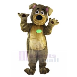 New Version Smiling Brown Dog Mascot Costume Animal