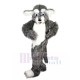 Poil long Chien gris Mascotte Costume aux grandes oreilles Animal