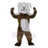 Fierce Brown and White British Bulldog Mascot Costume Animal