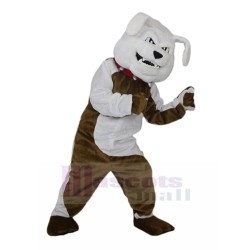 Fierce Brown and White British Bulldog Mascot Costume Animal