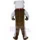 Fierce Brown and White British Bulldog Mascot Costume Animal