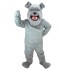 Fierce Gray British Bulldog Spike Mascot Costume Animal