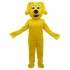 Smiling Yellow Dog Mascot Costume with Drooping Ears