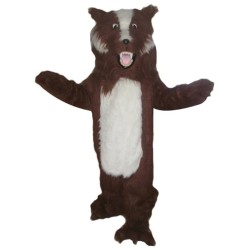 Fierce Brown and White Dog Mascot Costume Animal