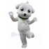 Sweet and Cute Cartoon White Dog Mascot Costume Animal