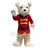 White British Eoyal Guard Schnauzer Dog Mascot Costume Animal