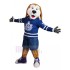 Elated Sports Dog Mascot Costume with Blue Goalkeeper Jersey Animal